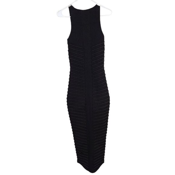 Balmain Women's Viscose Blend Rib Knit Cutout Long Dress - Picture 6 of 9